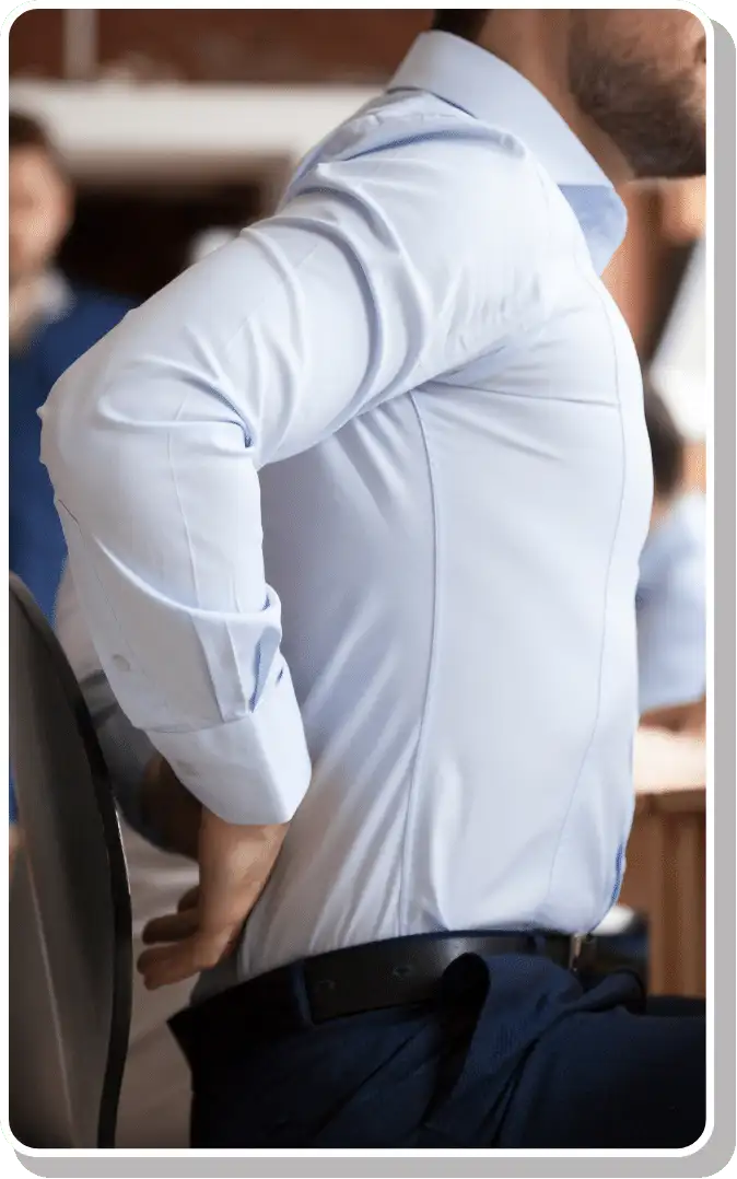 Person with lower back pain